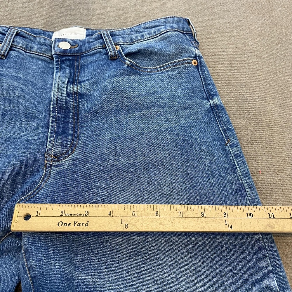 Dear‎ John Frankie Straight Jeans Womens 32 Blue High Rise Fringe Stretch Denim - Picture 10 of 14